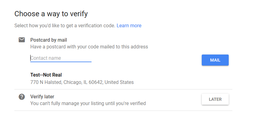 Verification Code Google My Business