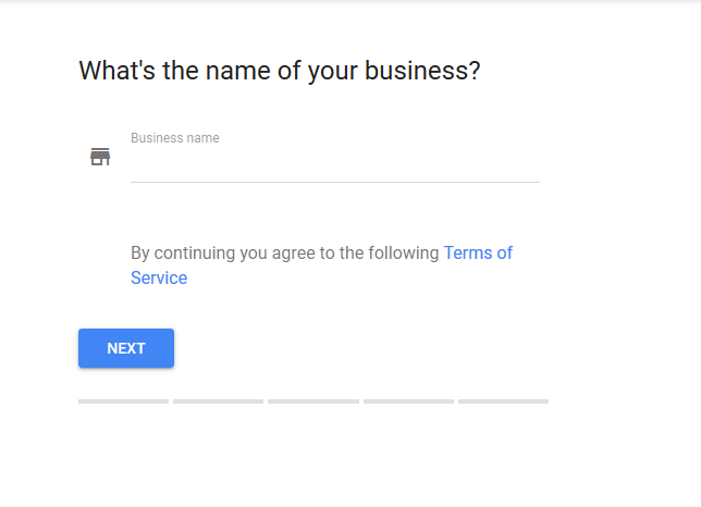 Google My Business Whats your name