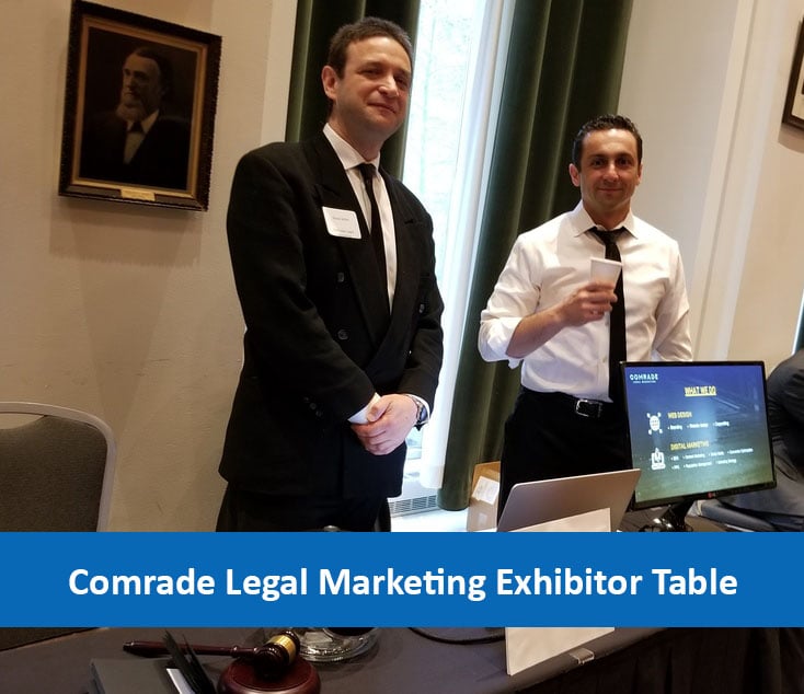 Comrade Legal Marketing Exhibitor Table