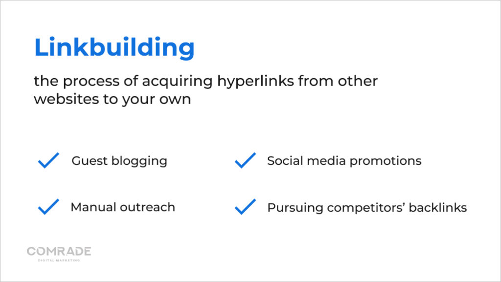 What is link building process