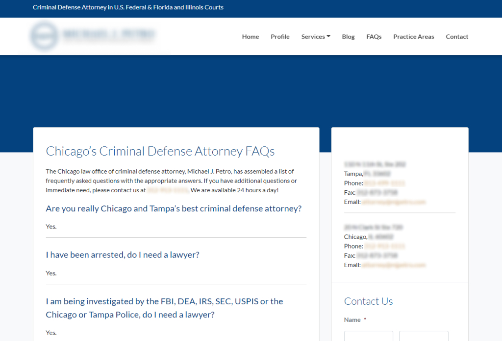 Chicago's criminal defense attorney FAQs