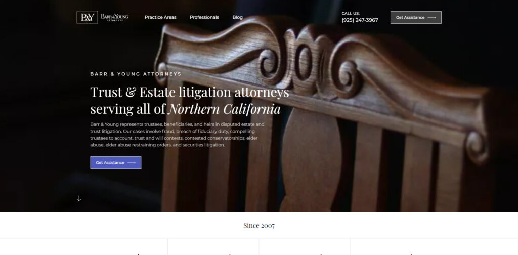barr & young attorneys best law firm websites