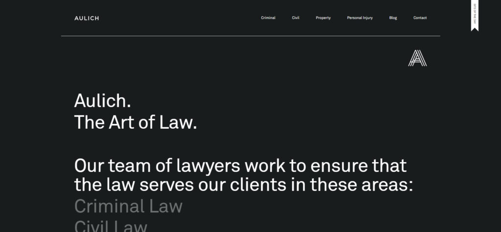 lawyer design aulich best law firm websites