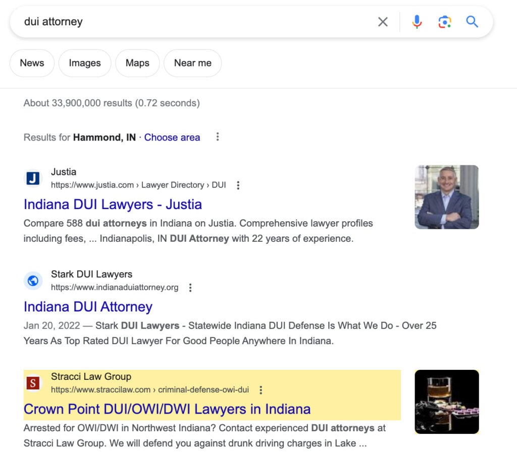 dui attorney search results