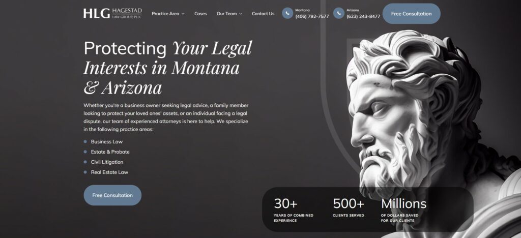 hagestad law group web design