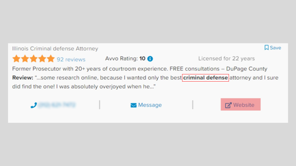 How SEO influences lawyer ratings