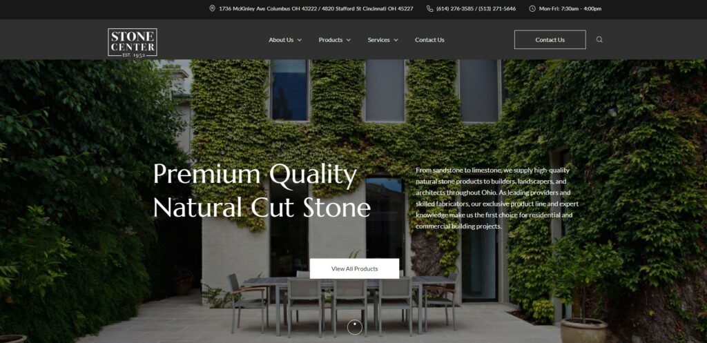stone center web design