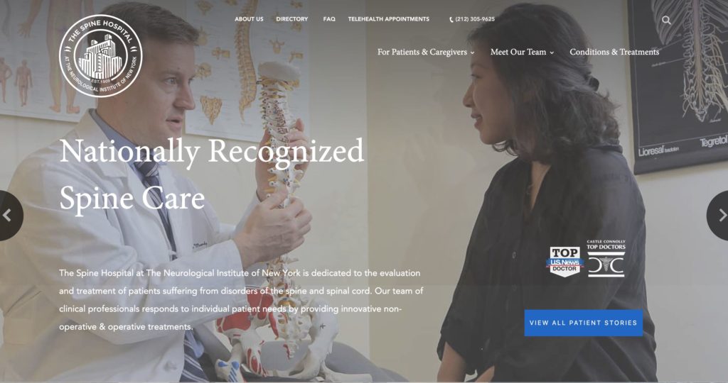 Columbia University The Spine Hospital at The Neurological Institute of New York at 