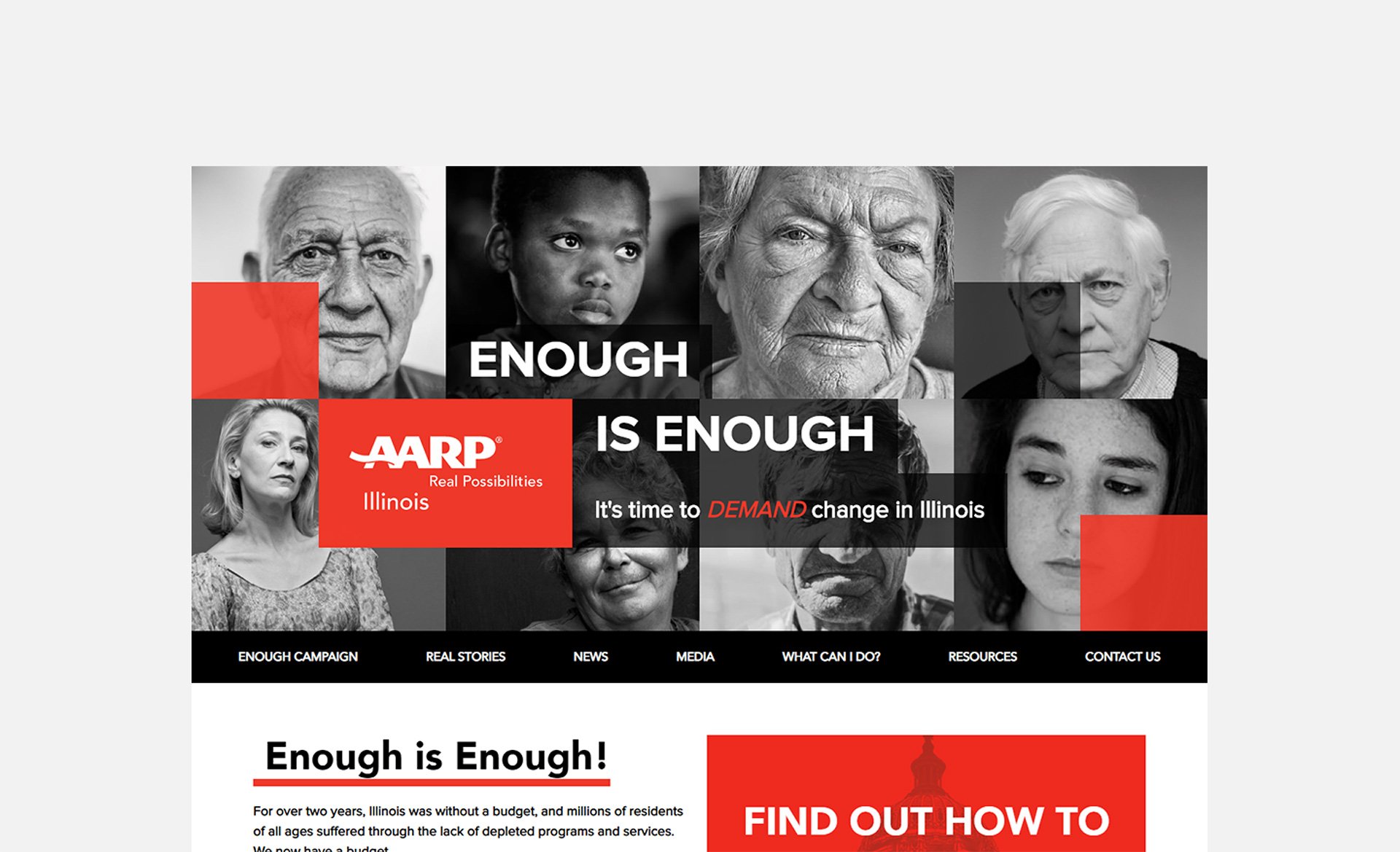 AARP Illinois Website Design Done by Comrade Digital Marketing Agency