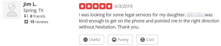 law firm yelp reviews