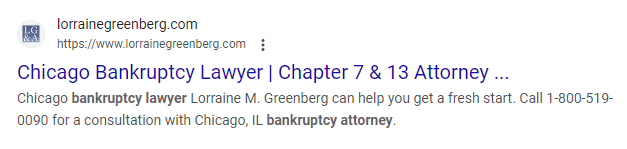 bankruptcy attorney title example