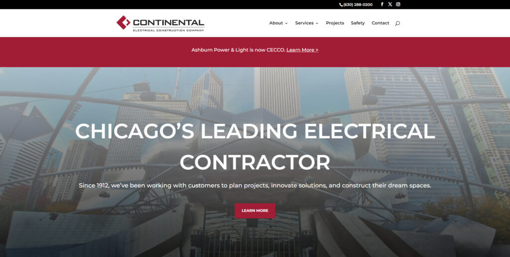 continental website design