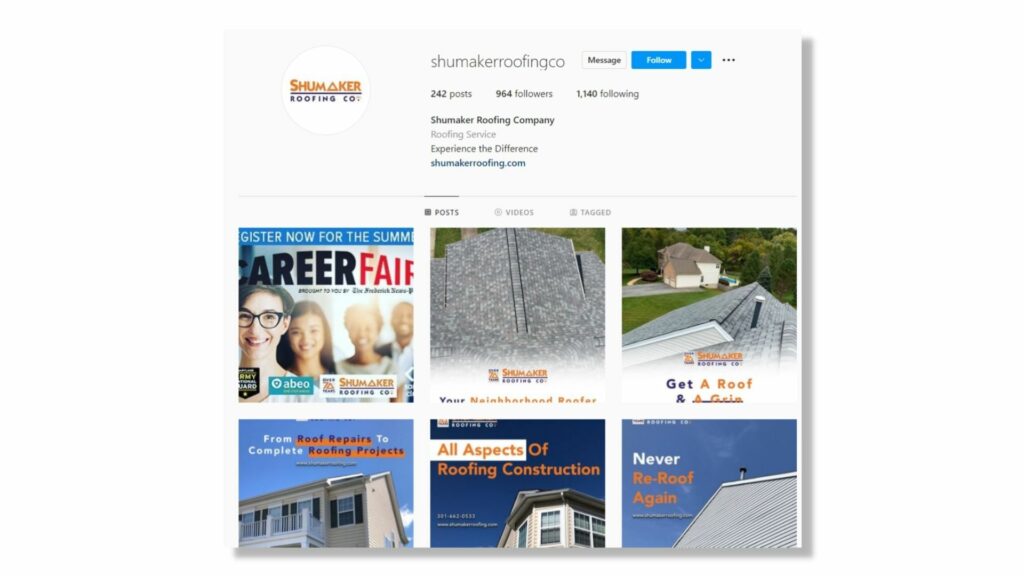 Shumaker Roofing Co. example