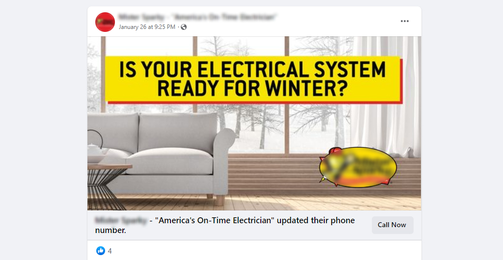 An example of electrician ads