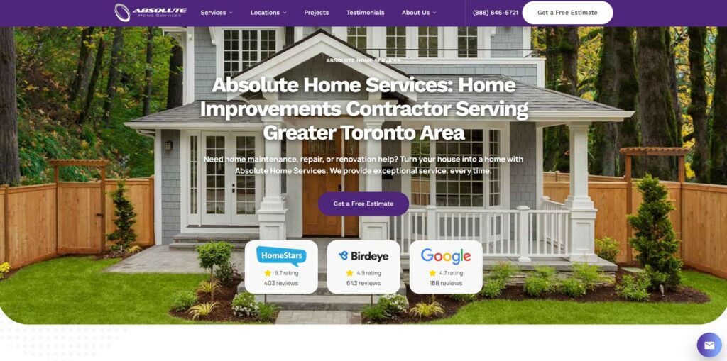 absolute home services web design