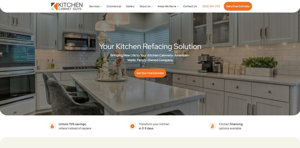 Kitchen Cabinet Guys web design