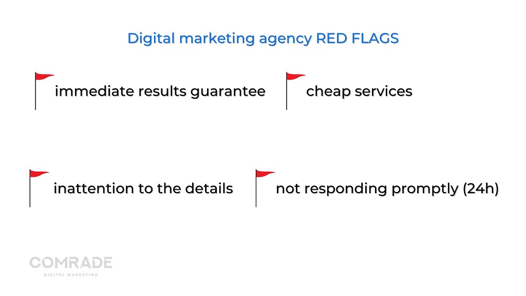 red flags you shuld not miss choosing digital marketing agency