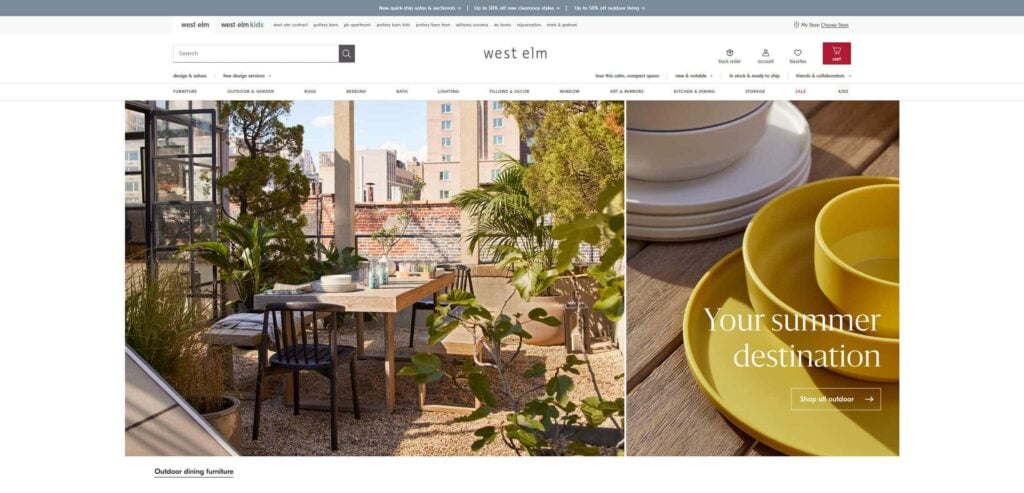 westelm.com screenshot