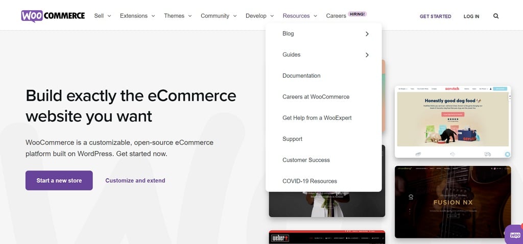 woocommerce website builder example