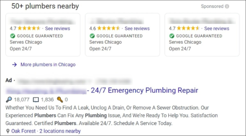 PPC Google Ads for plumbers