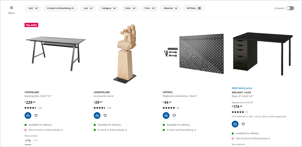 IKEA product page