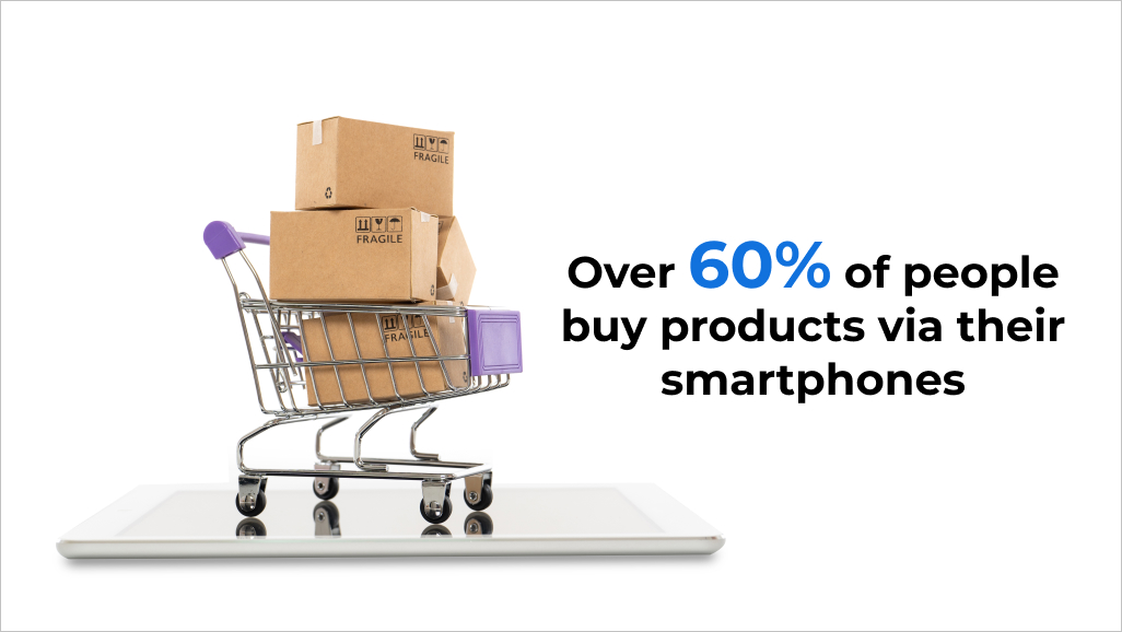 Over 60% of people buy via smartphones