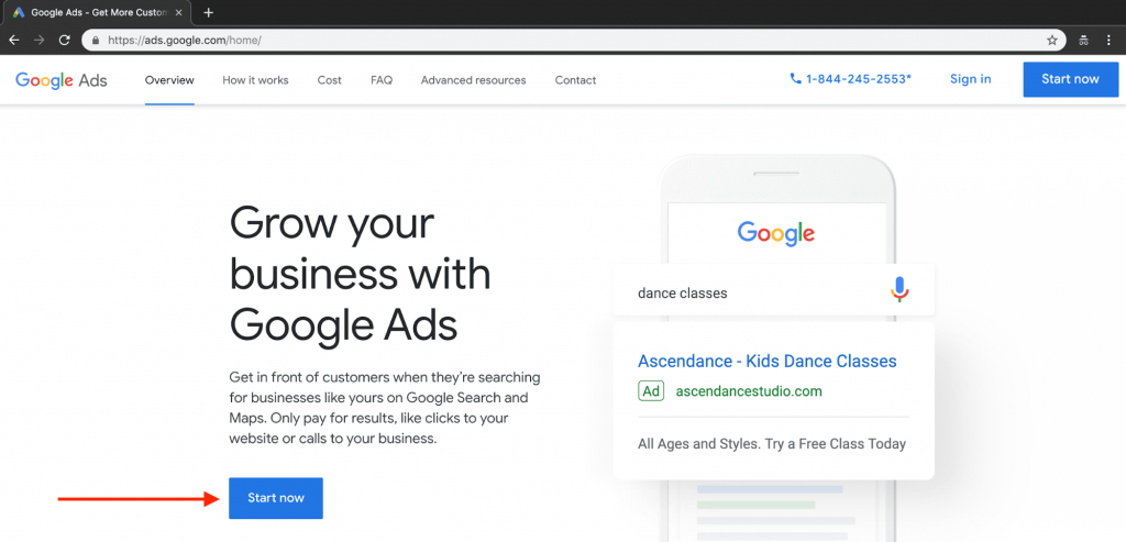 log into Google Ads