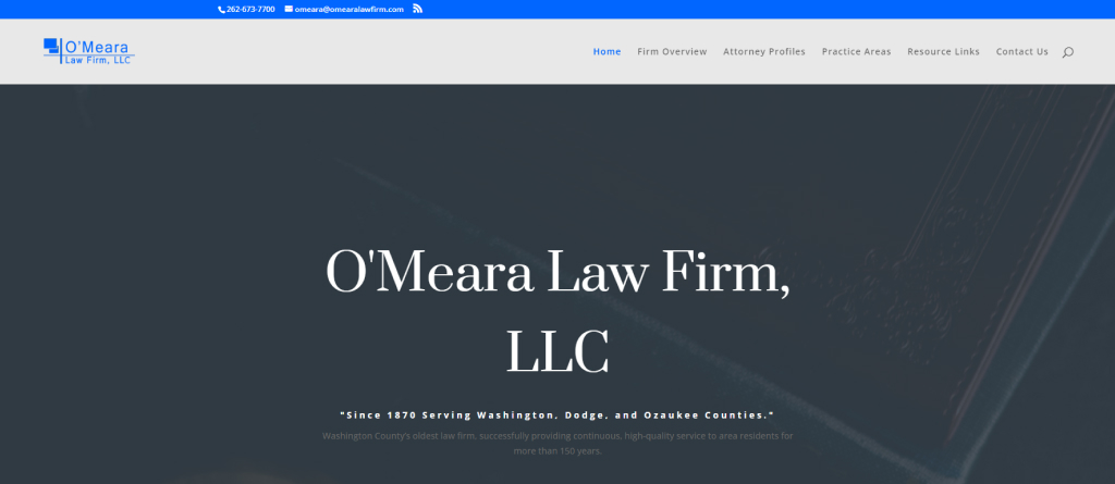 O'Meara Law screenshot