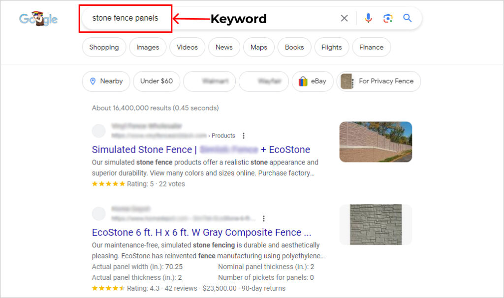 Use the keywords your clients may enter in Google
