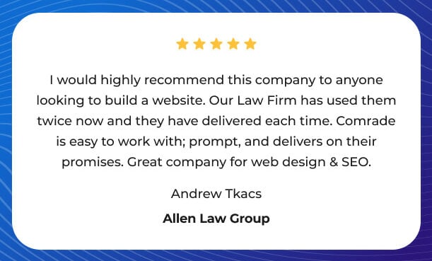 Allen's law group's testimonial