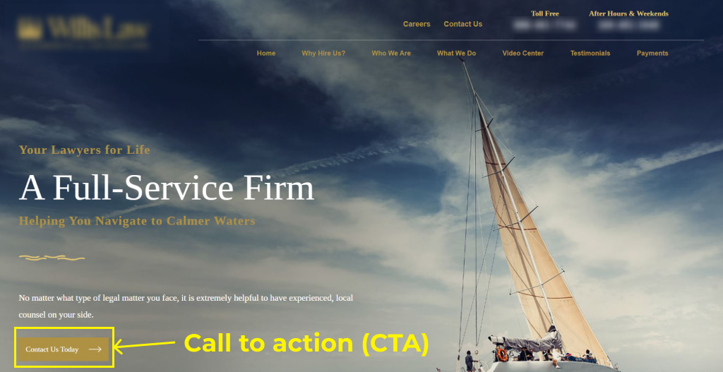 An example of appealing law firm website