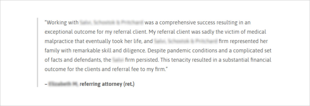 Congratulations from an attorney