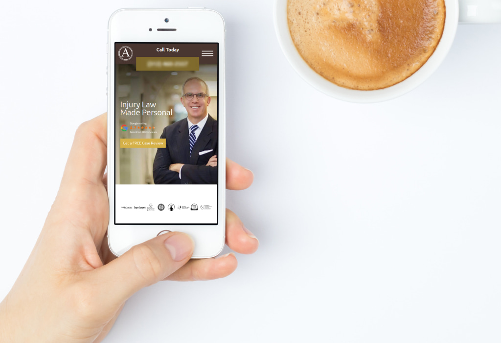 An example of mobile friendly law firm website