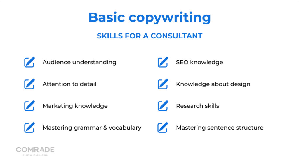 Basic copywriting skills for a legal marketing consultant