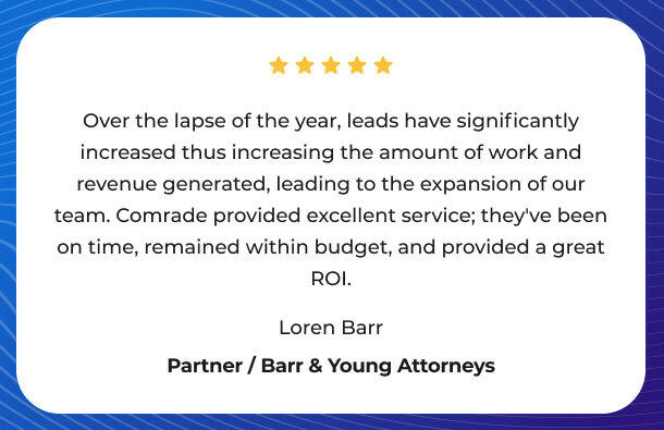 Barr and Young Attorneys' testimonial