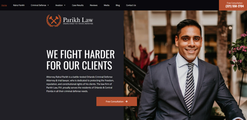 Parikh Law screenshot