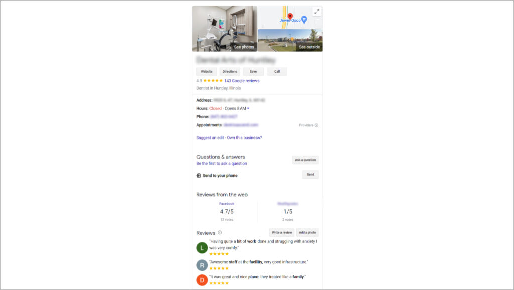 Google My Business for healthcare companies