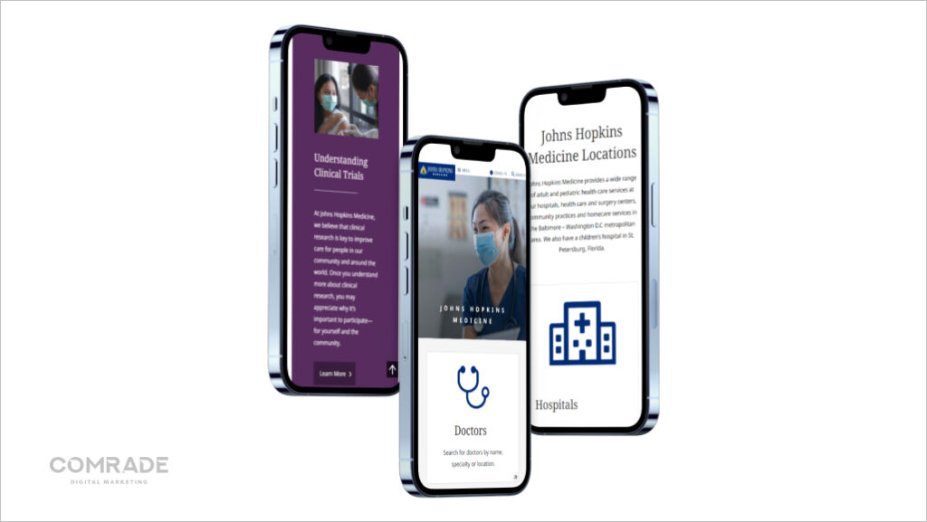 Mobile-friendly healthcare website design