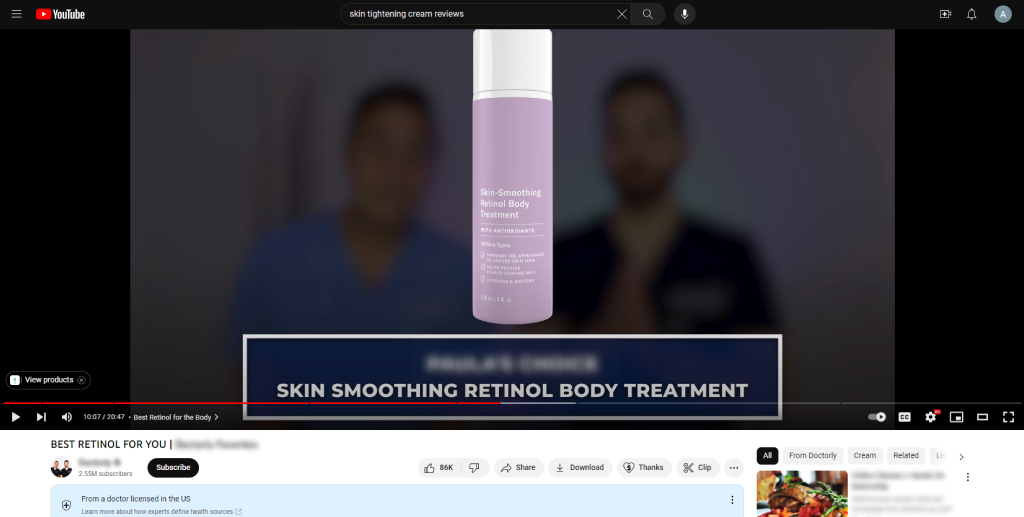 Product promotion via Youtube