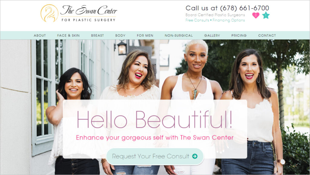 The Swan Centre for Plastic Surgery screenshot