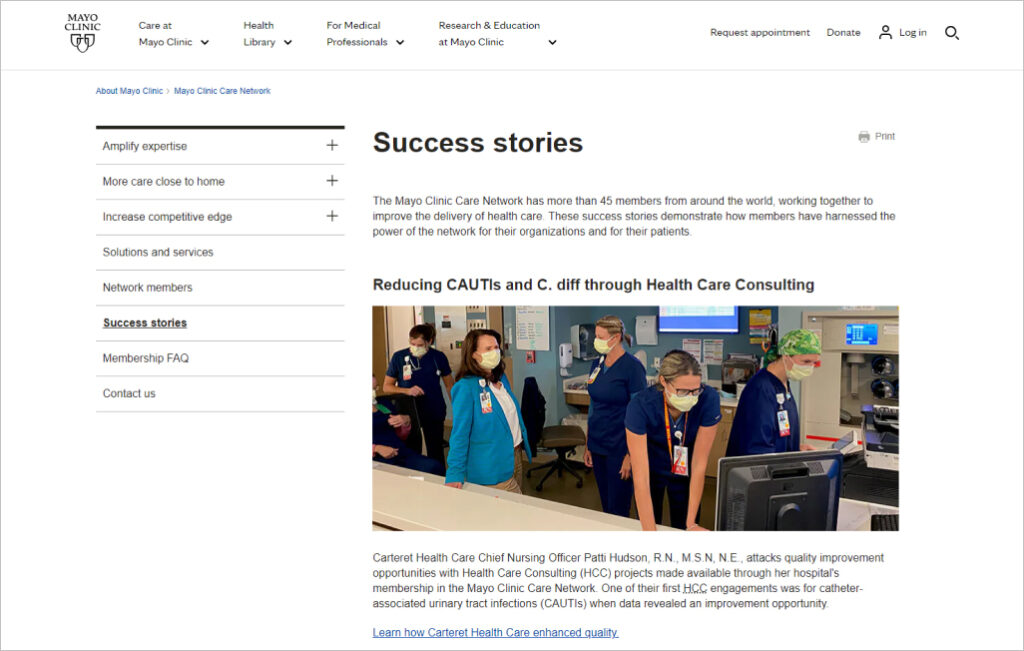 Mayo Clinic sharing patient success stories