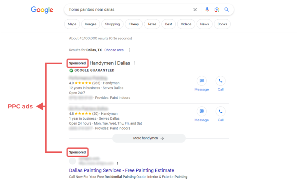PPC ads for painting companies
