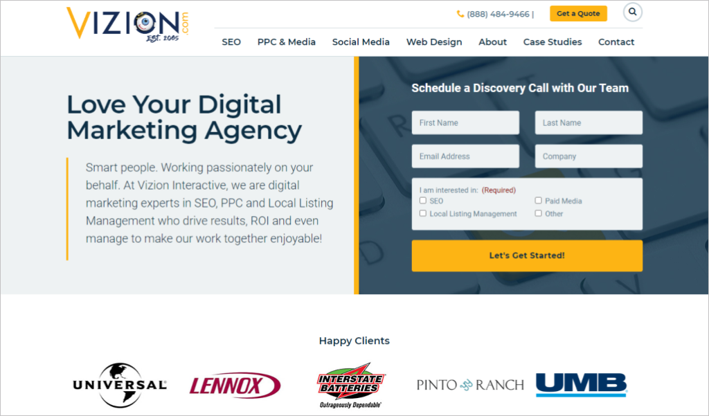 Vizion Interactive digital marketing agency
