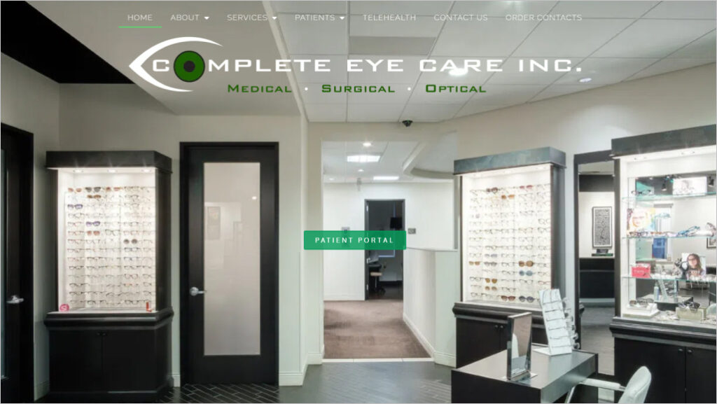 Complete Eye Care homepage