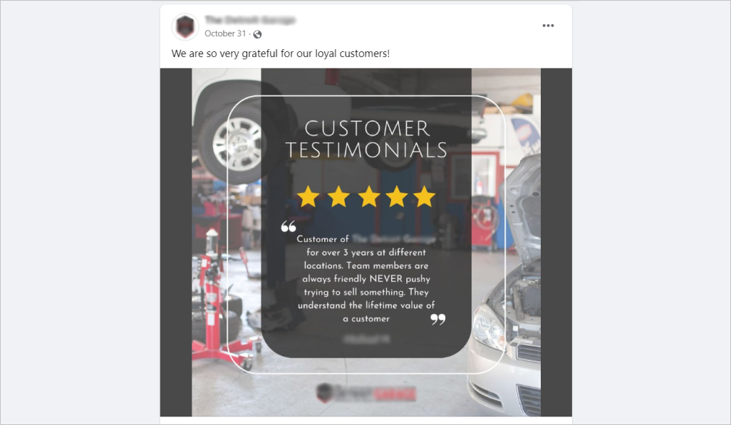 Engage with customer testimonials