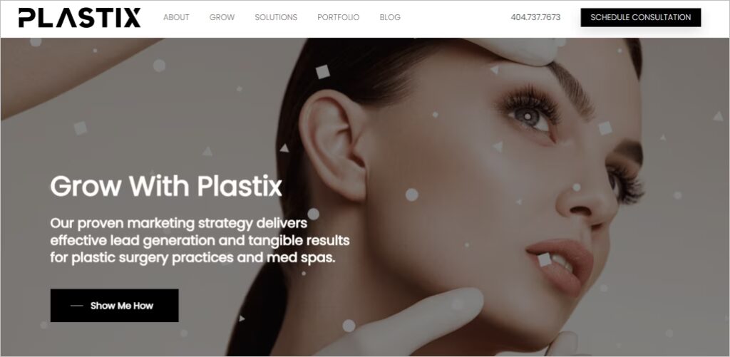 Plastix marketing homepage