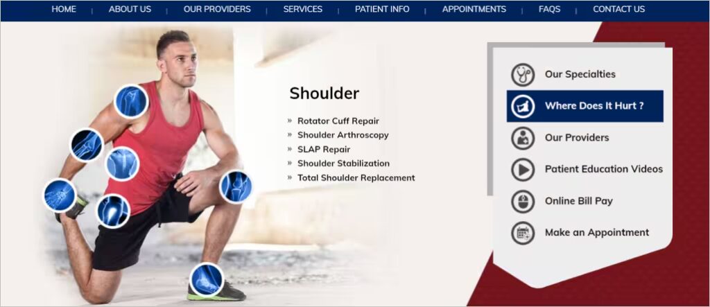 New England Orthopedic Surgeons homepage