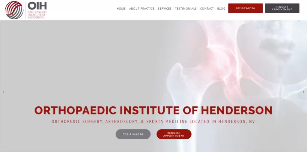 Orthopaedic Institute of Henderson's homepage