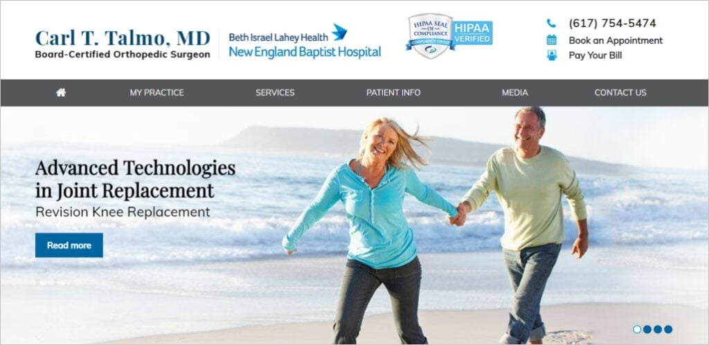 Carl Talmo Orthopedic Surgery's homepage