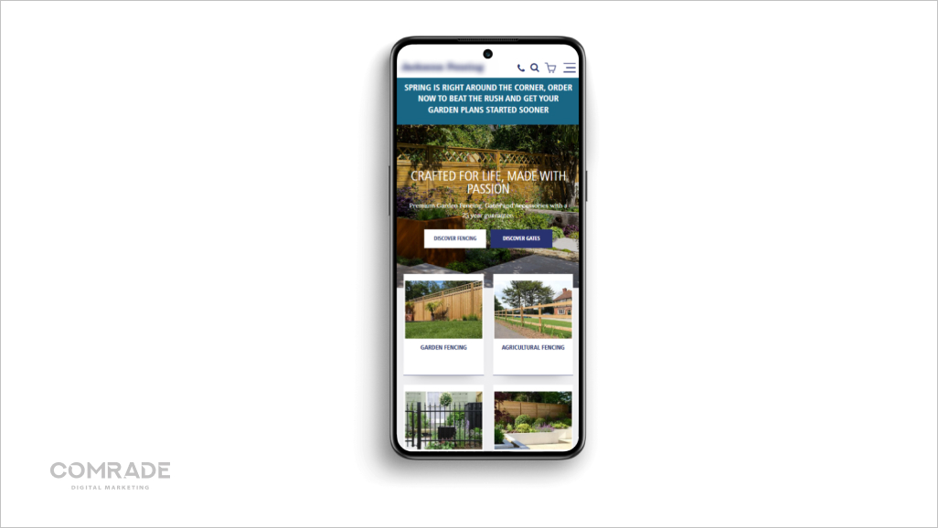 A mobile optimized fence installer website design